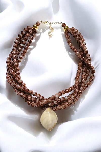 PETEK AKSESUAR ÇOKLU ALAÇATI BONCUK AKRİLİK KOLYE