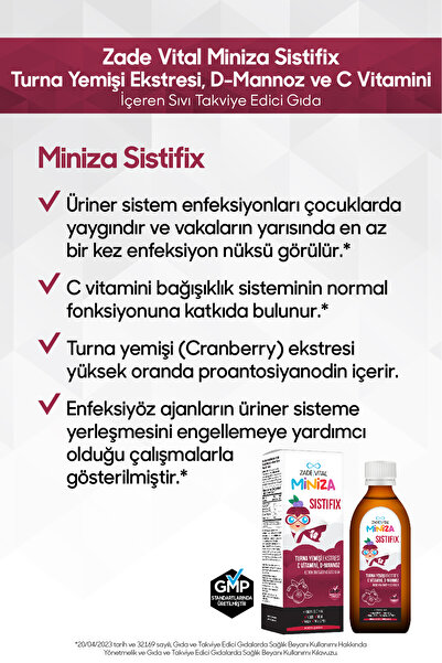 Zade Vital MinizaSistifix- 150mlMeasuring Liquid Food Supplement