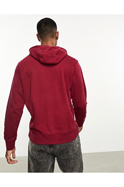 Nike Club+ Ft Pullover Hoodie Bordo Erkek Sweatshirt