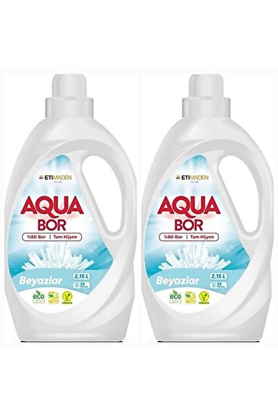 ETİ MADEN Aquabor Sivi Çamaşir Deterjani Beyazlar İçin 2 Adet 66 Yikama Doğal...