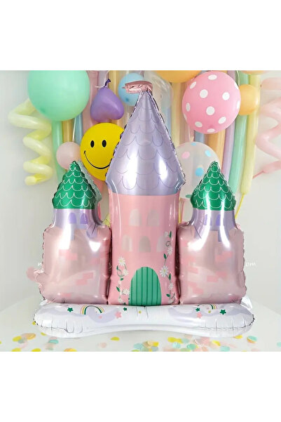 Parti Station Prenses Konsept Pembe Mor Balon Prenses Evi Şato Balon Konsept ...