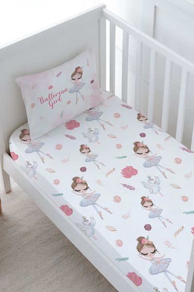 Tuğba Kuğu Iconic Series White Tutu Ballerina - Baby Size Fitted Sheet Set