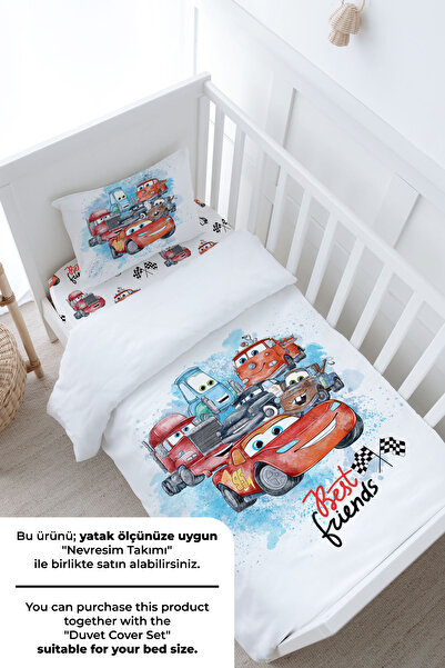Tuğba Kuğu Комплект дитячого автокрісла McQueen and Friends з візерунком "Блискавка