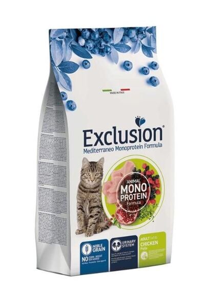 Exclusion Monoprotein Tavuklu Ve Narlı Düşük Tahıllı Yetişkin Kedi Maması 12 Kg