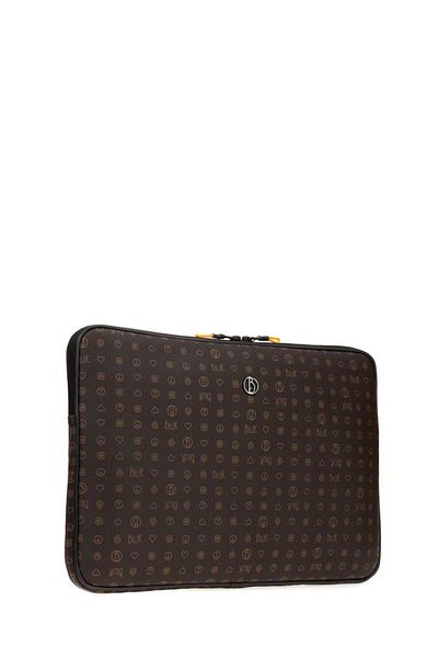 Bilik Deri Monogram Brown Unisex Laptop & Χαρτοφύλακας Laptop-mn 15,6"