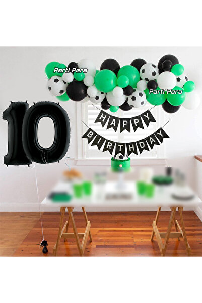 parti pera Futbol Temalı Balon Zincir Parti Seti Doğum Günü Balon Seti
