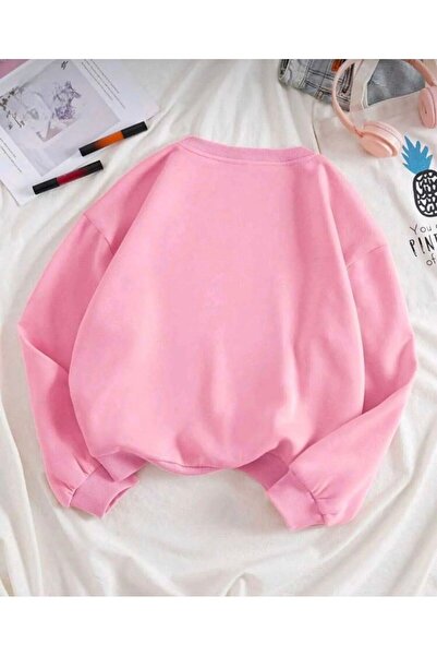 NewCabin New Season Χοντρό φαρδύ ροζ υπερμεγέθη βαμβακερό ιδρώτα (3 ΣΕΙΡΕΣ)