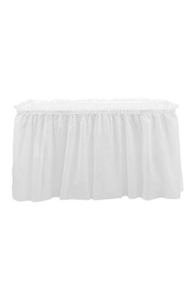 Zanzibar Beyaz Plastik Masa Eteği Kullan At Masa Eteği 75*426 Cm