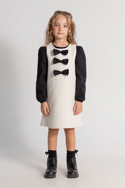 DMB BOYS & GIRLS Σετ Gilet με λεπτομέρεια φιόγκου - Σετ φόρεμα και μπλούζα Gilet με λεπτομέρεια φιόγκου 2 τεμαχίων