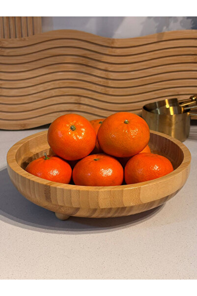 morponi Oval Salad Bowl with Bamboo Legs 20 cm (Fbs)