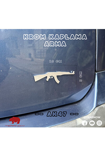 TEARNOW Her Araca Uyumlu Krom Kaplama Arma - Keleş Ak47