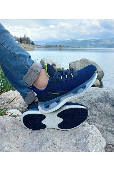 DUNLOP 2240 Navy Blue Air Sole Footed Men's Sports Shoes
