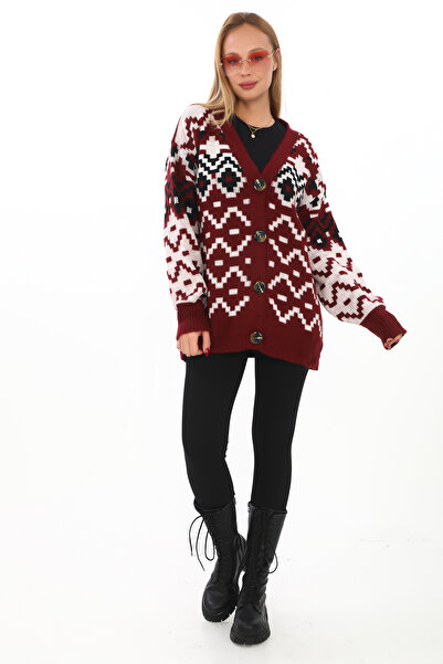 02Lady Fashion CARDIGAN OVERSIZE DIN TRICOT CU DETALII DIN TRICOT MOALE ȘI BUTOANE