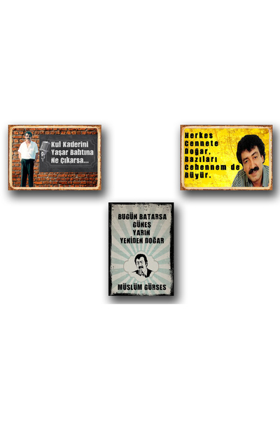 Helendekor Müslüm Gürses Temalı 3 lü Magnet  Seti