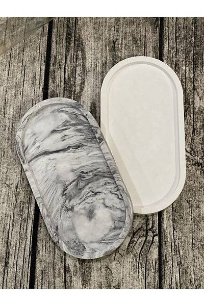 S&G Concept Σετ 2 Διακοσμητικές Οβάλ Παρουσίαση, Διακοσμητικό Πιάτο Κοσμήματος, Γλάστρα, Θυμιατήρι, Κηροπήγιο