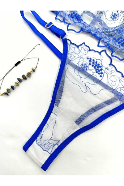 La Linaa Σετ σουτιέν Summer Blue Γυναικείο Τούλι Στριγκάκι