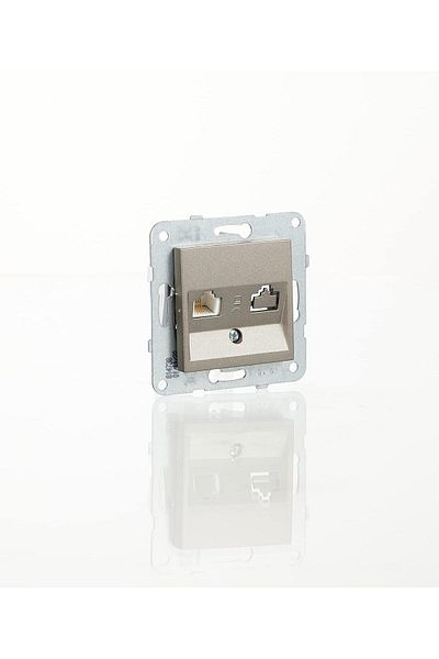 STOREMAX Lvnshop Novella - Anthracite Color Single Numeris Cat3 Mechanism and Lv with Button Cover 224120