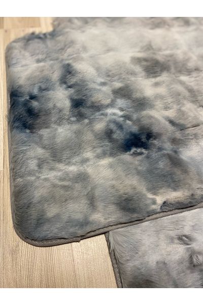 FeelHome Πλένεται 2 τεμάχια Χαλάκι μπάνιου, Luxury Fluffy Blue