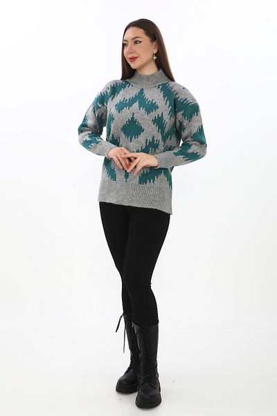 02Lady Fashion Pulover din tricot moale, tricotat supradimensionat