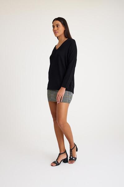 COTENCONCEPT V-Neck Bat Sleeve Basic Knitwear Sweater