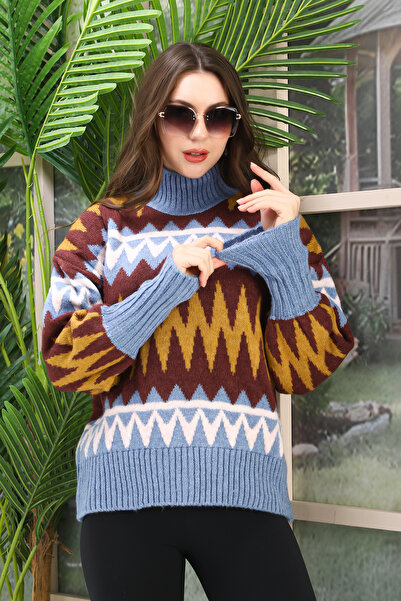 02Lady Fashion PULOVER DE TRICO MOALE DETALIAT TRICOTAT OVERSIZE