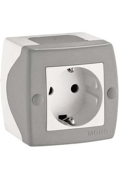 STOREMAX Mrttnca Octans Grounded Socket (Grey+White) Surface Mounted Trndymrt 1087243