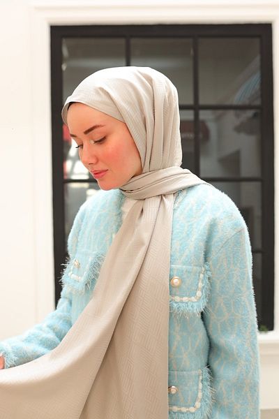 Silk Home Deluxe Labyrinth Patterned Jacquard Stone Shawl