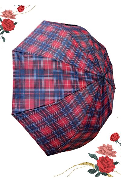 Rubenis 10 Telli 3 Kırmalı Otomatik Açılır Yağmur Şemsiyesi