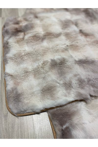 FeelHome Bubble Rabbit Hair, Αντιολισθητική Βάση, Αφράτη, Ultra Luxury, Πλένεται 2 τεμάχια Χαλάκι μπάνιου Αντίκα ροζ
