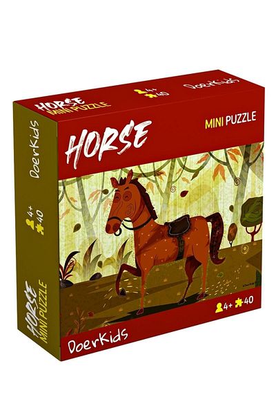 DoerKids Farm Cute Horse Mini Puzzle | 40 Pieces | 4 Years Old