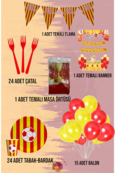 Evabrite Σετ με θέμα τον οπαδό Κίτρινο Κόκκινο Σετ για 24 Άτομα Διπλό - Προμή...