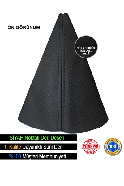 BAVETA Hyundai I30 Black Leather Custom New Design White Sports Stitching Gear Shift Gaiter