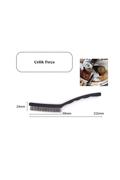 layfhex Large Size Shoe Oven Aspirator Cooker Cleaning Brush Set of 3 Copper Steel Plastic Wire Brushes