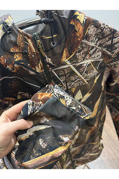 WİDİ Tag Softshell Saz Pattern Coat