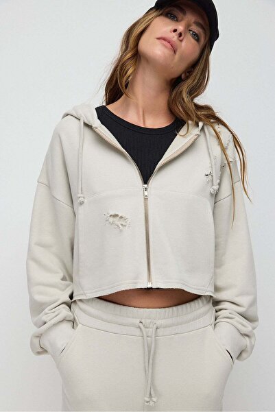 No Matter What Sweatshirt mit verwaschenen Details