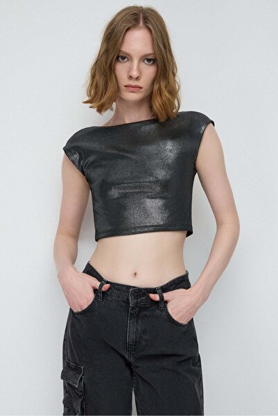 No Matter What Kurzärmelige Crop-Bluse