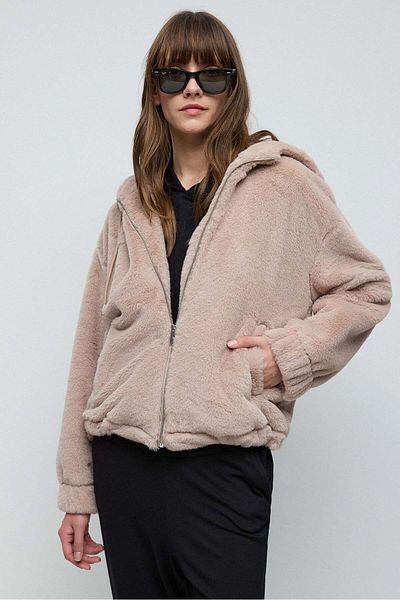 No Matter What Brown Zip-Up Fleece Jacket