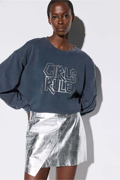 No Matter What Kurzes Sweatshirt mit Radkragen
