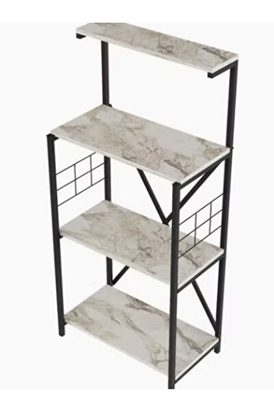 Golden Bark 4-level wood coffee corner with metal frame. Suitable for living room and bedroom.