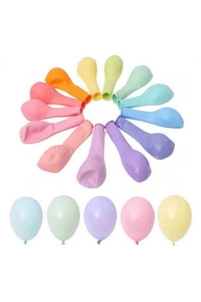 renk party 12 Inch Green Pastel Macaron Balloon - 10 Pieces