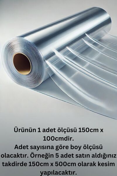 sizenelazım Su Geçirmez İşlemsiz Şeffaf Branda 0.8mm (Adet Sayısına Göre Boy Ölçüsü)