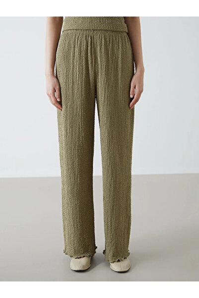 LC Waikiki LCW Vision Beli Lastikli Dokulu Kadın Pantolon