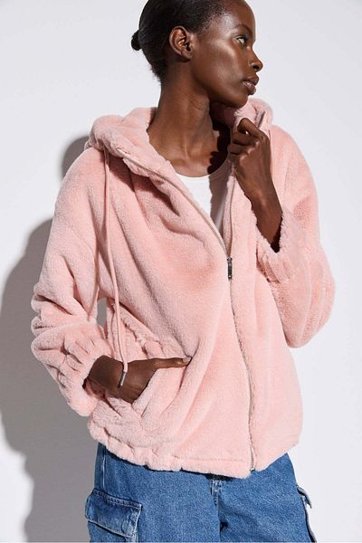 No Matter What Pink Zip-Up Fleece Jacket