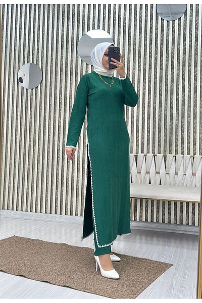 Moda Krash Set of 2 Embroidered Pants Tunic