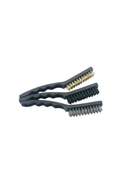 layfhex Large Size Shoe Oven Aspirator Cooker Cleaning Brush Set of 3 Copper Steel Plastic Wire Brushes