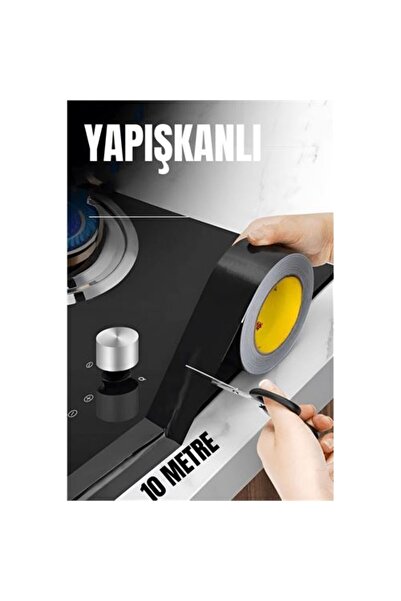 ModaCar Su Sızdırmaz Mutfak Tezgah Bandı Kendinden Yapışkanlı 10 Metre SİYAH