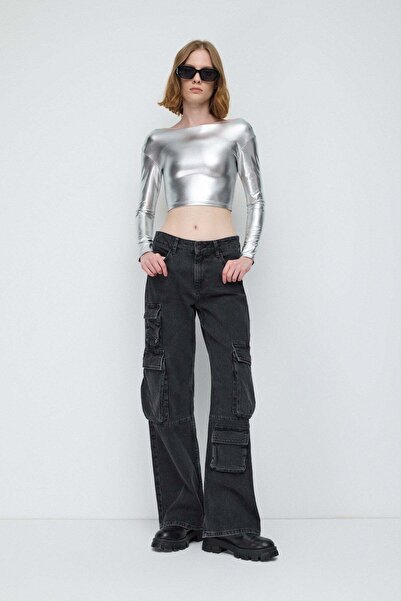 No Matter What Langärmelige Crop-Bluse