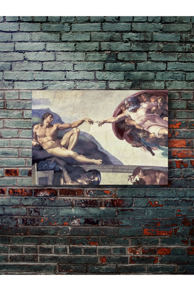 ZNC Adem’in Yaratılışı – Michelangelo, Tarihi Tablo Posterleri, Özel Tasarım Kağıt Poster,