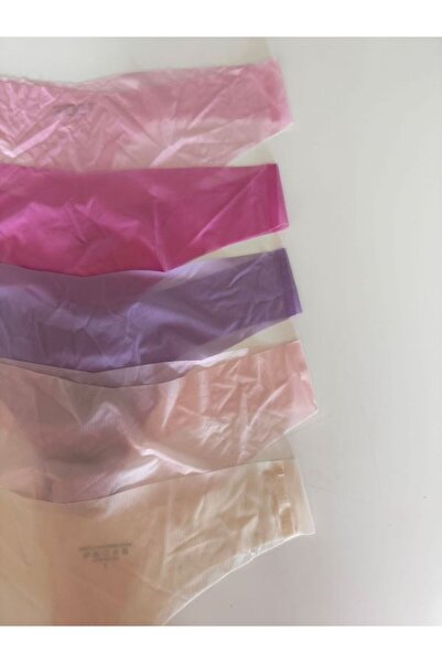Thatsyu Büyük Beden Dikişsiz Yok Gibi Kumaş Kadın Külot 5'li