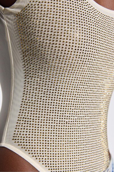 No Matter What Badeanzug mit glänzenden Steindetails